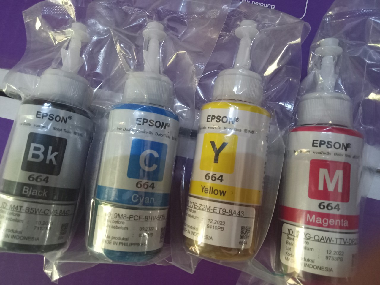Bộ mực in phun 4 màu epson T6641-T6644 - Chính hãng